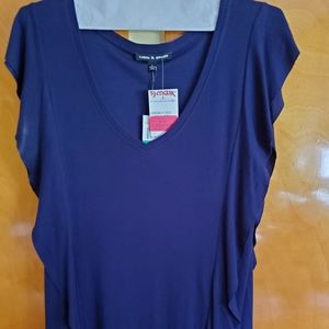 Fun top with flowing cap sleeves.